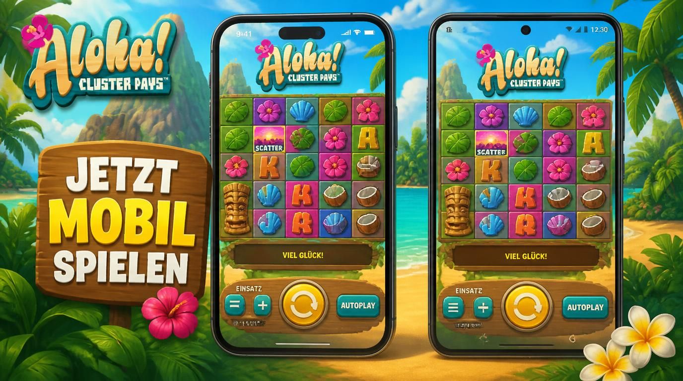 mobile spielen mit klarer Oberfläche – farbenfrohes tropisches Kasinointerface auf dem Handy